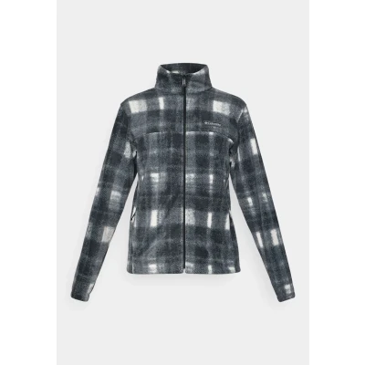 Image of Columbia Men&#039;s Steens Mountain Printed Jacket, Full Zip Fleece Chalk Omblur, S