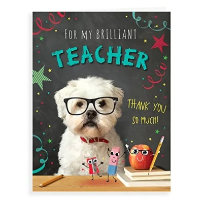 Image of Regal Publishing Photographic Thank You Card Teacher 8 x 6 inches