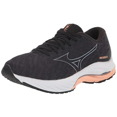 Image of Mizuno Women&#039;s Wave Rider 26 Running Shoe, Odyssey Grey Quicksilver, 6 US