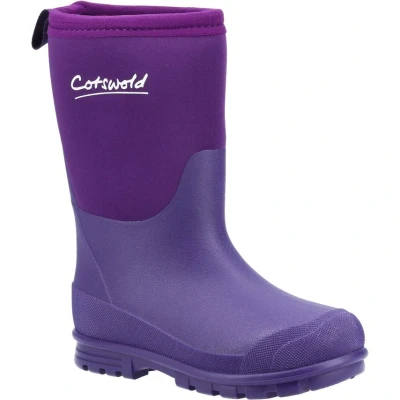 Image of Cotswold Hilly Neoprene Wellingtons Junior Purple