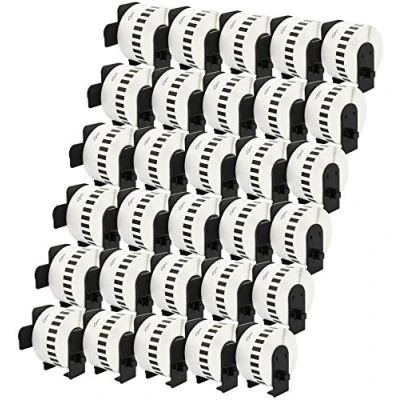 Image of 30 Compatible Rolls DK22225 DK 22225 38mm x 30.48m Continuous Address Labels for P Touch QL 500 550 560 570 700 800 810W 820NWB 1050 1060N 1100 1110NWB
