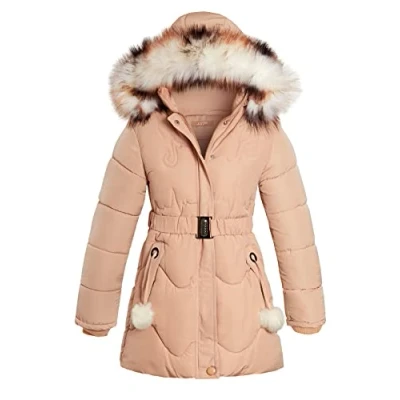 Image of SS7 Girls Quilted TikTok Padded Parka Coat Faux Fur