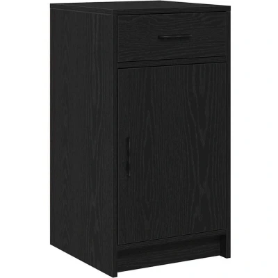 Image of vidaXL Sideboard Black Oak 40x41x75 cm Engineered Wood
