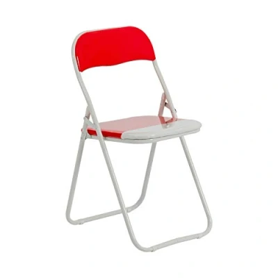 Image of Red Padded Folding Chair By Harbour Housewares