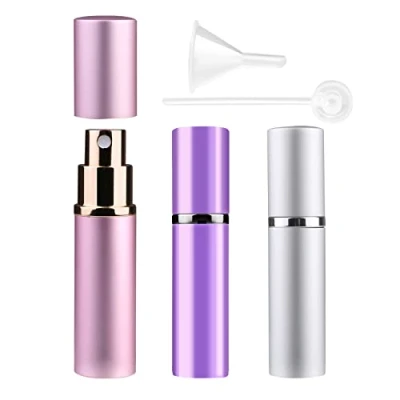 Image of Zingso Refillable Travel Perfume Atomiser Bottles, 3 Pcs 10ml Mini Portable Spray Bottles Aftershave Empty with Funnel and Diffuser Tool
