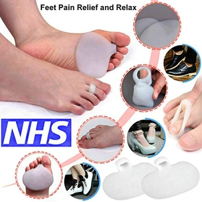 Image of 2X Gel Metatarsal Forefoot Sore Ball Support of Foot Pain Cushions Pads Insoles Anti Slip Shoe Insole for Women