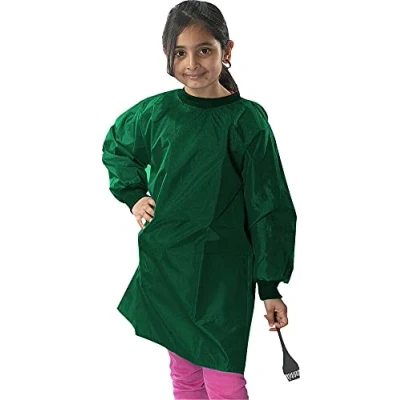 Image of School Kids Craft Time Art Class Protective Wipe Clean Smock Apron (12 14 Years, Bottle)