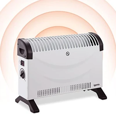 Image of White 2kW Portable Convector Low Energy Heater Ideal Cost Heating Solution Provides A Gentle Heat 3 Settings And Variable Thermostat