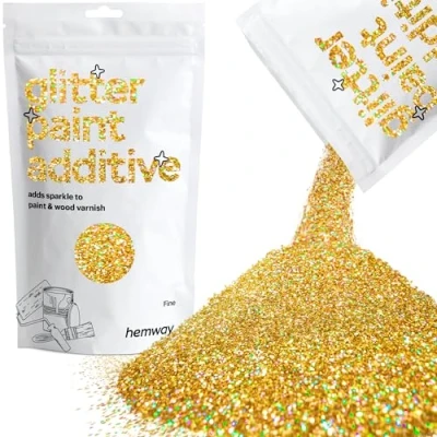 Image of Glitter Paint for Walls Gold Holographic Additive Emulsion Latex Acrylic Sparkles Fine Interior Painting 100g / 3.5oz