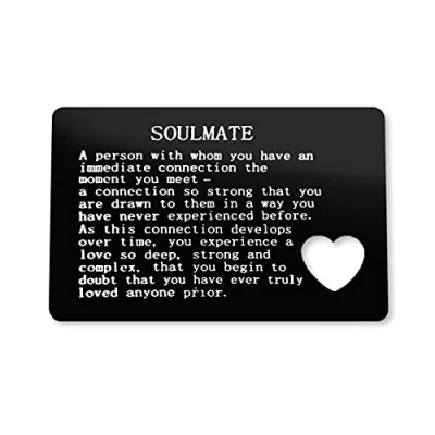Image of Anniversary Card Gifts for Boyfriend Husband Fiance Engraved Wallet Him Valentines Day Christmas Birthday Soulmate