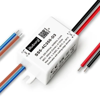 Image of illuburg LED Driver Dimmable TRIAC 350mA Constant Current 2W 4W Flickerfree Power Supply Transformer