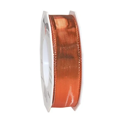 Image of Präsent Devon Wired Ribbon Copper 20 m Roll 25 mm width