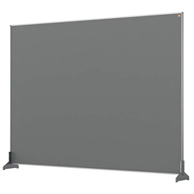 Image of Nobo Impression Pro 1.8 m High Desk Divider, Felt Surface, Grey, 1400 x 1000 mm, 1915500