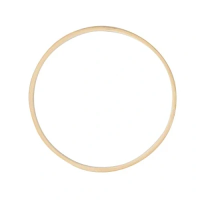 Image of INVEES Wooden Bamboo Floral Hoop, Macrame Craft Hoop Rings for DIY Wreath Decor, Crafts Making (40cm)