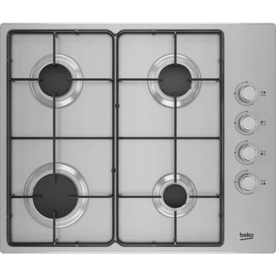Image of Beko 60cm 4 Burner Gas Hob Stainless Steel