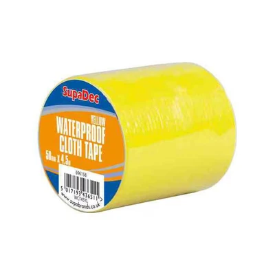 Image of SupaDec Waterproof Cloth Tape 48mm x 4.5m Yellow