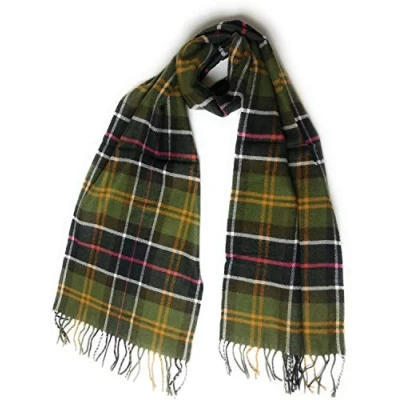 Image of Super Soft Check Cashmere Plaid Tartan Scarf Scarves for Men Woman`s (Sage)