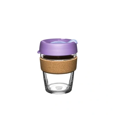 Image of KeepCup Reusable Coffee Cup Brew Tempered Glass and Natural Cork, M 12oz/340ml Moonlight