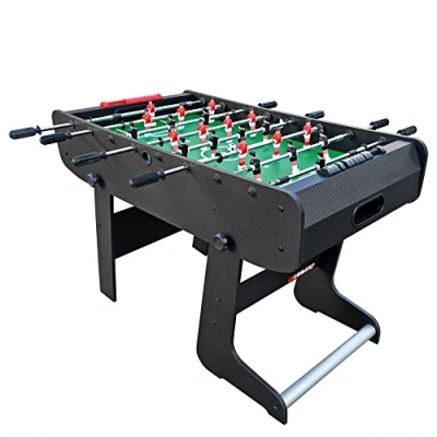 Image of VIAVITO FT100X 4ft Folding Football Table Kids Adults Family Home Indoor Soccer Portable Foosball Arcade Interactive Classic Game Table, Accessories Included, Balls, Easy Grip Rods