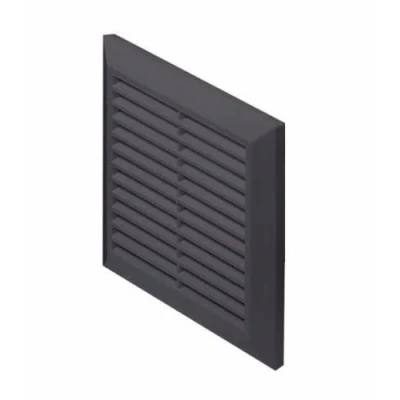 Image of Black Air Vent Grille 170mm X Fly Screen Wall Ventilation Cover Grid T40CZ