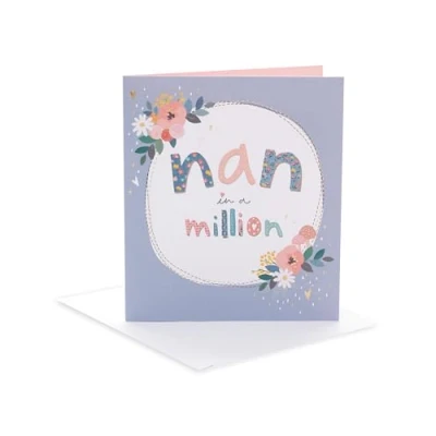 Image of UK Greetings Birthday Card for Nan in a Million Design
