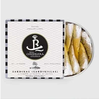 Image of Sardines in Olive Oil &quot;VERY SMALLE&quot; AL LIMON Real Spanish Canning
