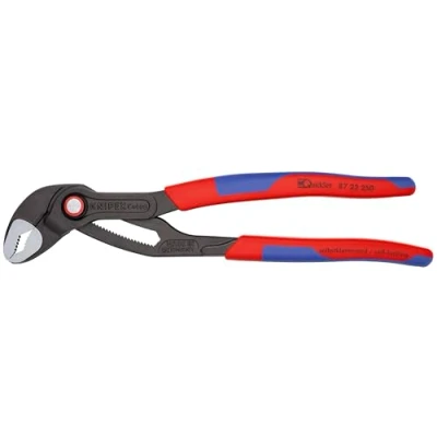 Image of Knipex Cobra® QuickSet High Tech Water Pump Pliers grey atramentized, with slim multi component grips 250 mm 87 22