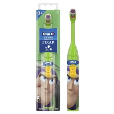 Image of Oral B Kid&#039;s Battery Toothbrush Featuring Disney&#039;s Buzz Lightyear, Soft Bristles, for Kids 3+