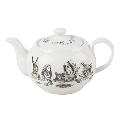 Image of V&amp;A Alice in Wonderland Mini Teapot Gift Box, 450ml, White