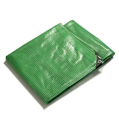 Image of FLODI. LENO (140 g/m²) Heavy Duty Waterproof Tarp (Transparent Green, 6 x 8 m) Tear Resistant Tarpaulin Ground Sheet, Multipurpose Tarp, Caravan Camping Cover with Metal Eyelets