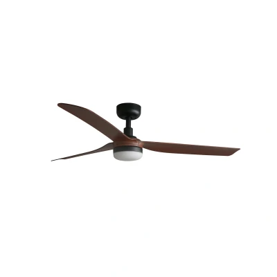 Image of Punt Medium 3 Blade Matt Black, Walnut with Light 3000 4200 6500K Tuya Smart System