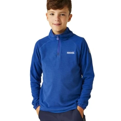 Image of Regatta Kids Loco Half Zip Mini Stripe Fleece Oxford 7 8Yrs