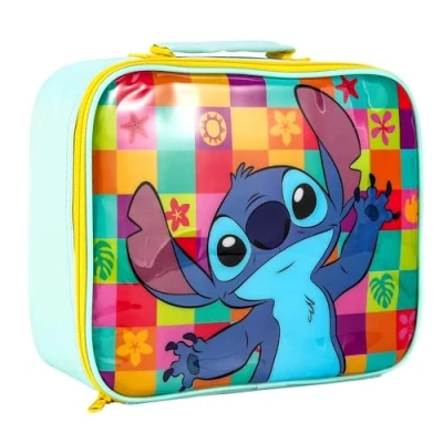 Image of Disney Stitch Rectangular Insulated Lunch Box Bag for Boys and Girls, Perfect Size Packing Hot or Cold Snacks School Travel, BPA Free