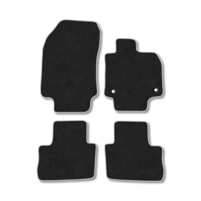 Image of Car Mats Compatible with Toyota Rav4 (2019 ) Tailored Fit Grey Carpet Floor Set Accessory Custom 4 Pieces Anti Slip Backing &amp; Binding Trim Edge