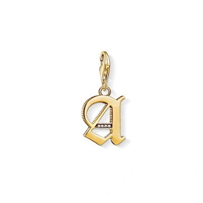 Image of Thomas Sabo Women Charm Pendant Letter A Club 925 Sterling Silver 1607 414 39