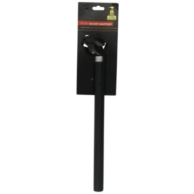 Image of Raleigh GFS137B Micro Adjustable Bicycle Seatpost Measuring 31.6mm Diameter by 400mm Length in Anodised Black Finish