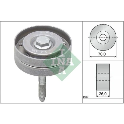Image of 03C145276B Idler Pulley INA 532 0596 10 VOLKSWAGEN: GOLF 5, 6, Touran I