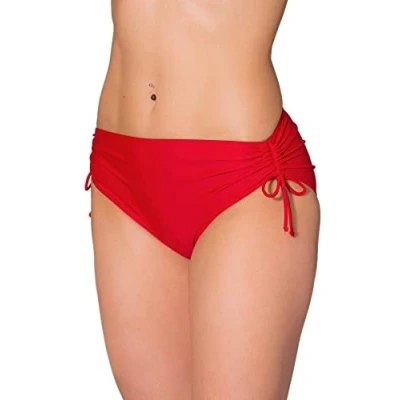 Image of Aquarti Women&#039;s Bikini Bottom with Side Drawstrings, Black, 22