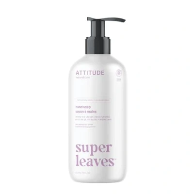 Image of ATTITUDE Liquid Hand Soap, EWG Verified, Plant and Mineral Based, Vegan Personal Care Products, White Tea Leaves, 473 mL