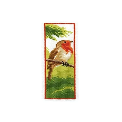Image of Vervaco Bookmark Robin Counted Cross Stitch Kit, Multi Colour