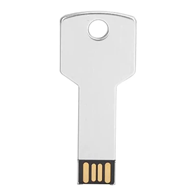 Image of ASHATA Key Shape USB Flash Drive, Silver Thumb Drive 8GB 64GB, Memory Stick Expansion Disk, for Computer Use(8GB)