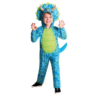 Image of (PKT) (9912033) Child Blue Dino Costume (4 6yr)