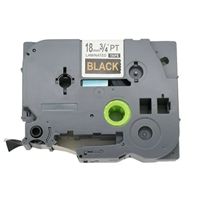 Image of BROVACS 1 Pack Gold on Black Label Tape Compatible for Brother P Touch TZ 344 TZe 18mm 3/4&quot; OPA1134D