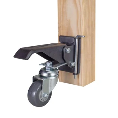 Image of POWERTEC 17002 Workbench Casters with Quick Release Plates, 4 Sets, Black