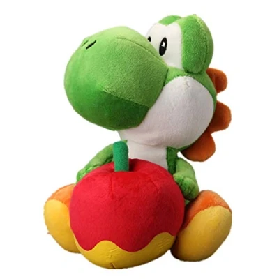 Image of uiuoutoy Yoshi with Apple Plush Toy Stuffed Figures Doll
