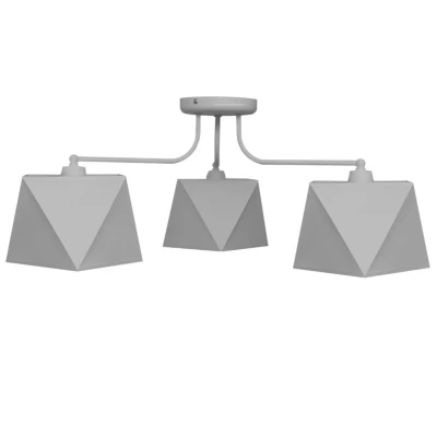 Image of Adamant Multi Arm Semi Flush Ceiling Light Grey 75cm