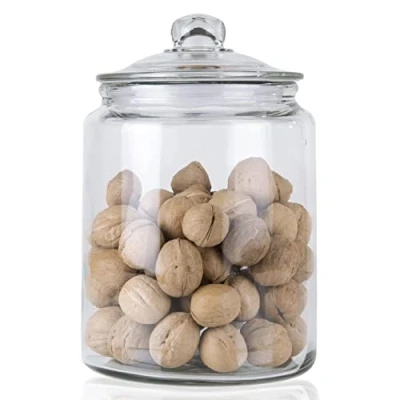 Image of ORNAMI Biscuit Glass Storage Kitchen Jar with Airtight Lid (5.8L)