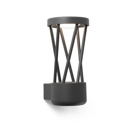 Image of Twist Outdoor Led Dark Grey Wall Light 10W 3000K IP65