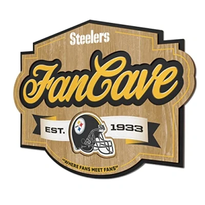 Image of YouTheFan NFL Pittsburgh Steelers Fan Cave Sign