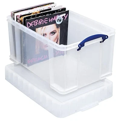 Image of Really Useful Plastic Storage Box 48 Litre with XL Lid Clear